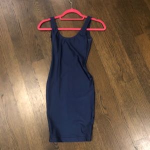 American apparel navy mini dress with low back